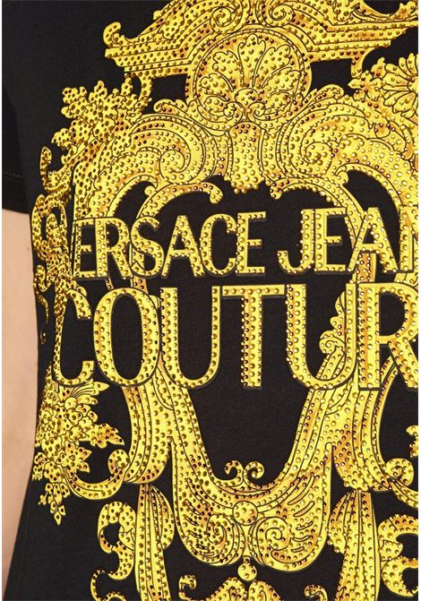 Versace Jeans Couture T-shirt con stampa logo Baroque. VERSACE JEANS COUTURE | T-shirt | 73HAHP02 CJ01PG89